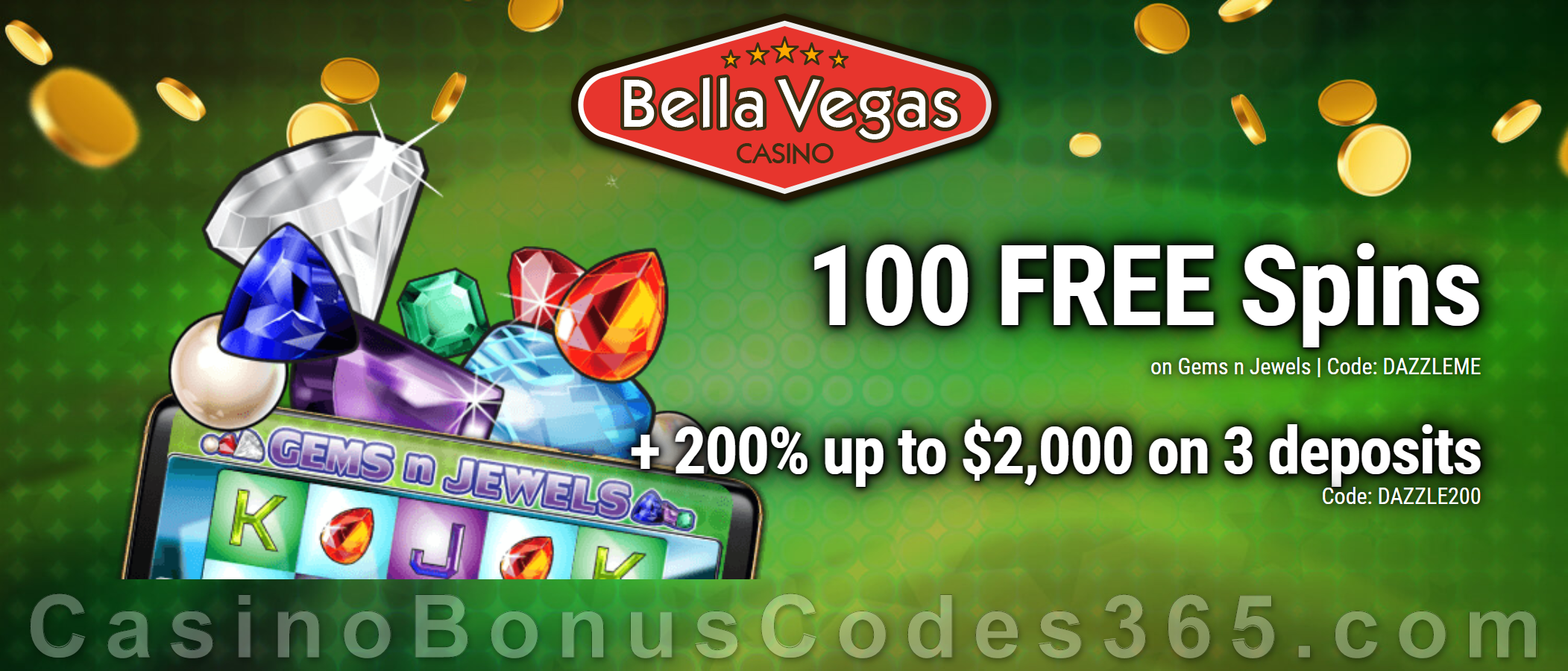 Bella Vegas Casino No Deposit Bonus 2017